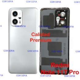 Tapa trasera Con Lente Calidad Premium Para Redmi Note 11T Pro - Blanco