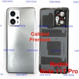 Tapa trasera Con Lente Calidad Premium Para Redmi Note 11T Pro - Plata