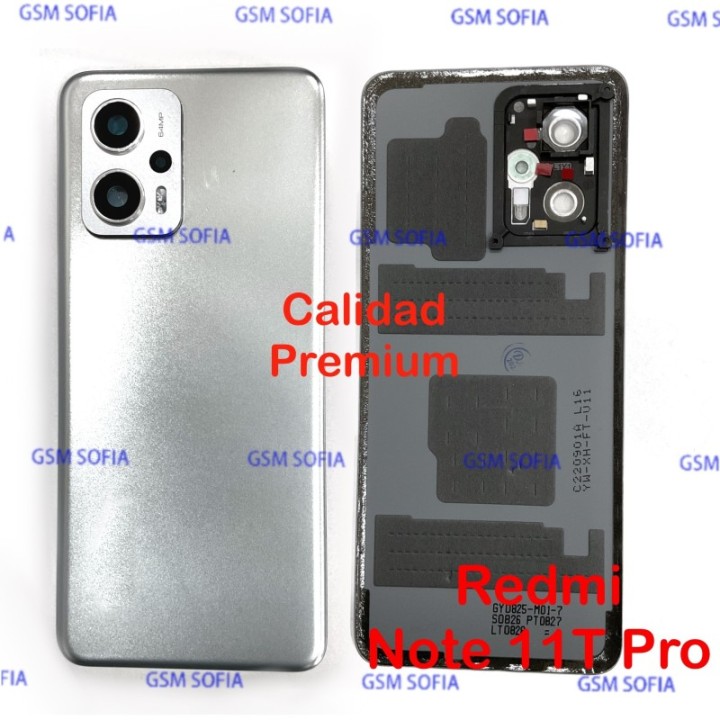 Tapa trasera Con Lente Calidad Premium Para Redmi Note 11T Pro - Plata