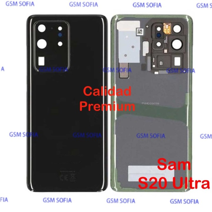 Tapa trasera con Lente Calidad Premium Para Samsung Galaxy S20 Ultra / G988 - Negro