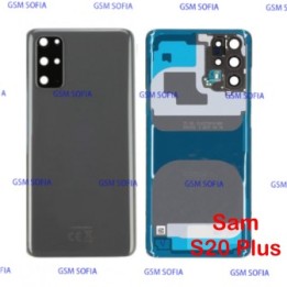 Tapa trasera con Lente Calidad Premium Para Samsung Galaxy S20 Plus / G985 - Gris
