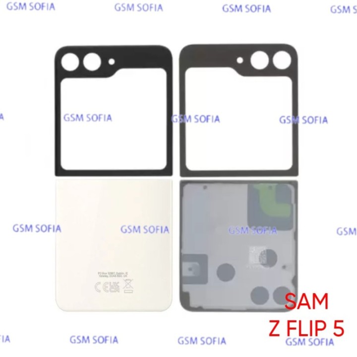 Juego Tapa Trasera Entera Para Samsung Galaxy Z Flip 5 5G / F946 - Blanco