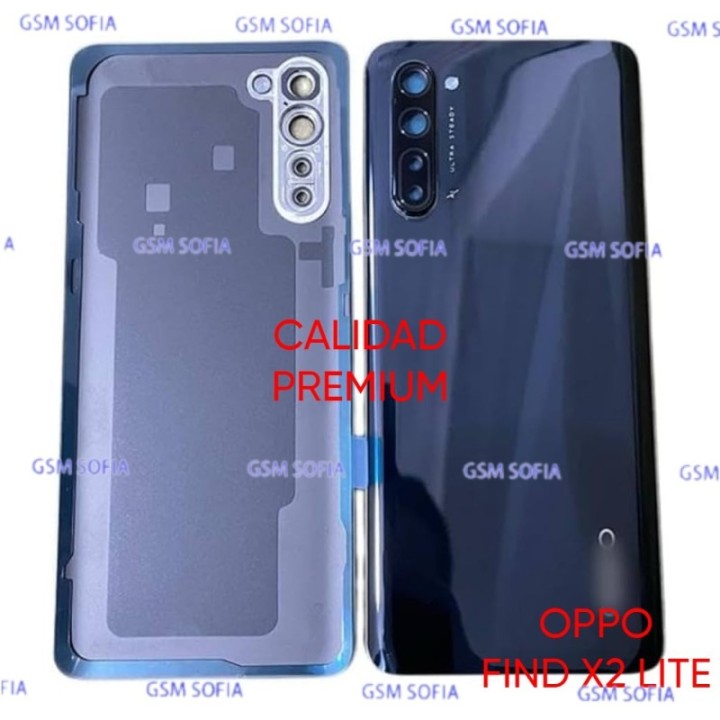 Tapa Trasera Con lente Calidad Premium Para Oppo Find X2 Lite - Negro