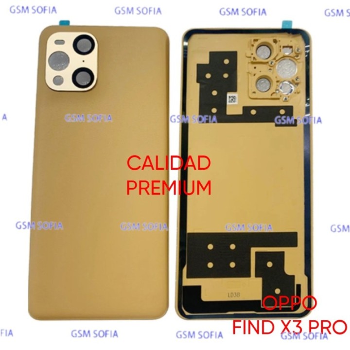 Tapa Trasera Con lente Calidad Premium Para Oppo Find X3 Pro - Amarillo