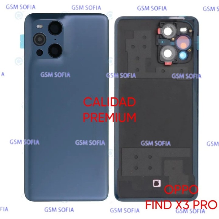 Tapa Trasera Con lente Calidad Premium Para Oppo Find X3 Pro - Azul