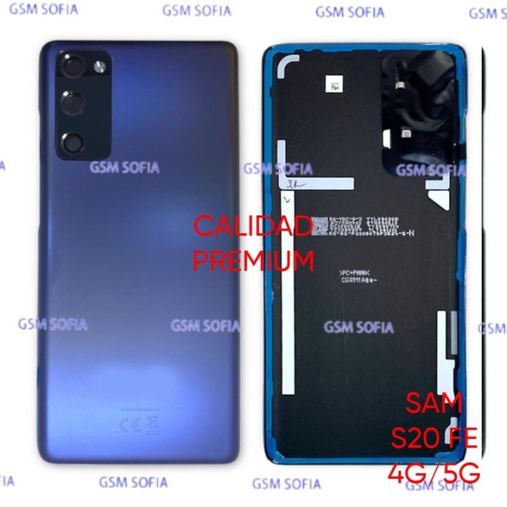 Tapa Trasera Con lente Calidad Premium Para Samsung Galaxy S20 FE 4G / S20 FE 5G - Azul