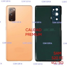 Tapa Trasera Con lente Calidad Premium Para Samsung Galaxy S20 FE 4G / S20 FE 5G - Naranja
