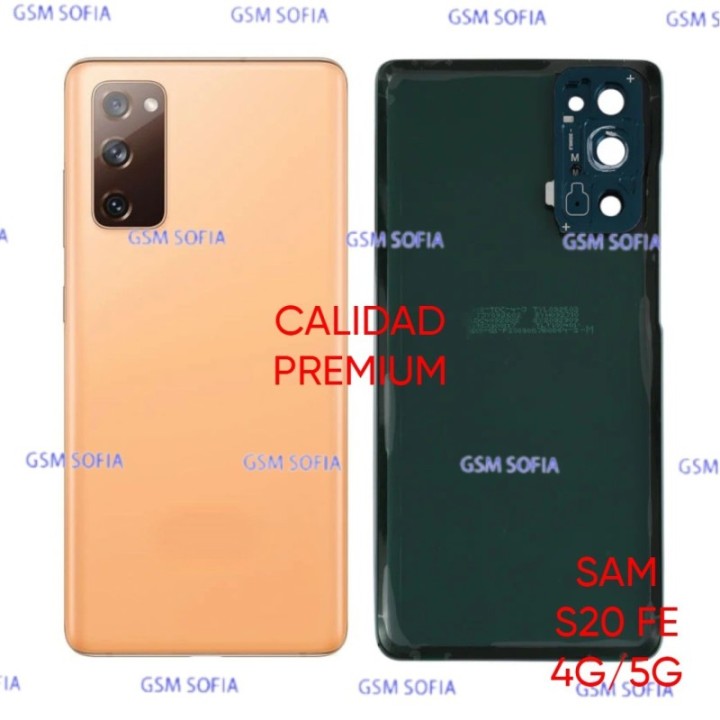 Tapa Trasera Con lente Calidad Premium Para Samsung Galaxy S20 FE 4G / S20 FE 5G - Naranja