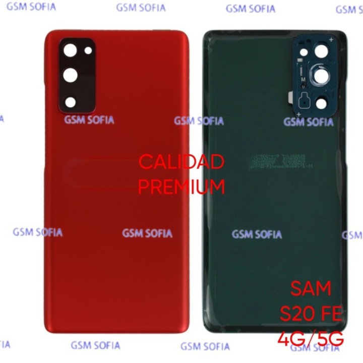 Tapa Trasera Con lente Calidad Premium Para Samsung Galaxy S20 FE 4G / S20 FE 5G - Rojo