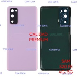 Tapa Trasera Con lente Calidad Premium Para Samsung Galaxy S20 FE 4G / S20 FE 5G - Rosa