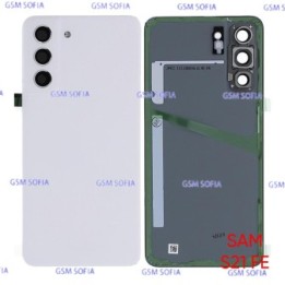 Tapa Trasera Con lente Para Samsung Galaxy S21 FE  - Blanco