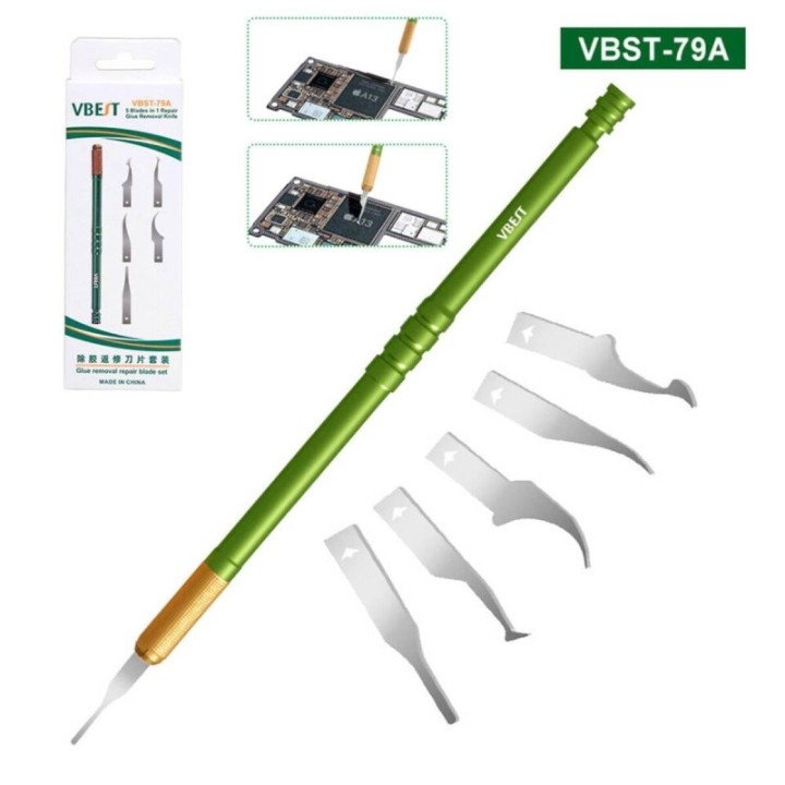 Herramienta de cuchillas de reparación de CPU VBST-79A para raspador de palanca de Chip