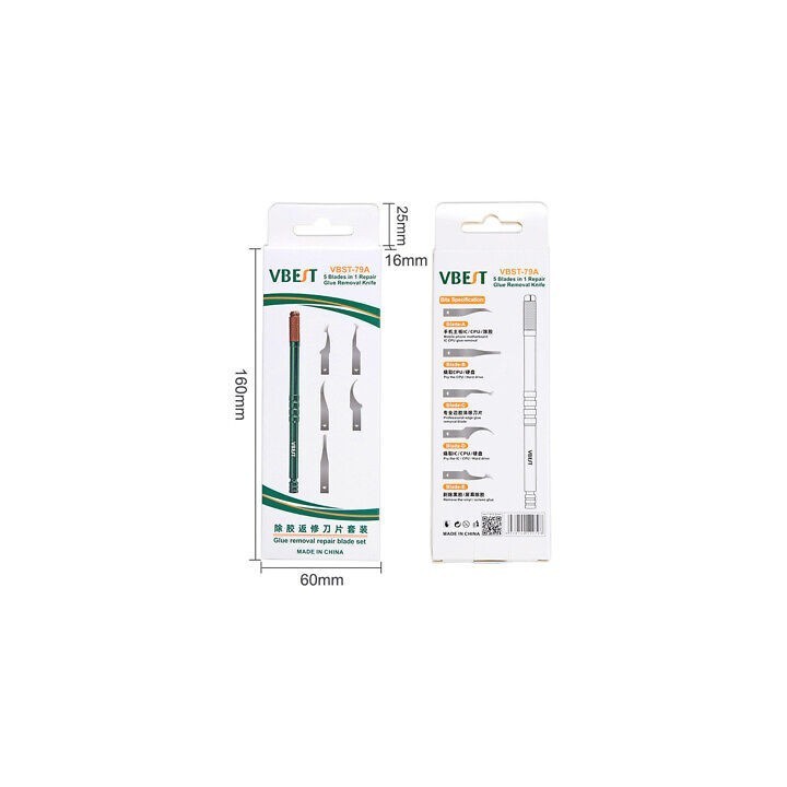 Herramienta de cuchillas de reparación de CPU VBST-79A para raspador de palanca de Chip