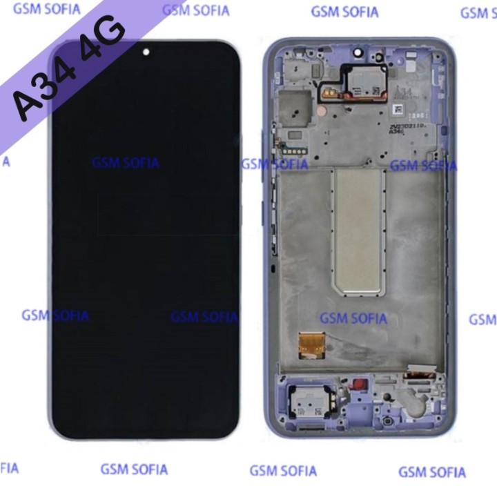Pantalla Completa Original con marco para Samsung Galaxy A34 5G / A346 - Morada