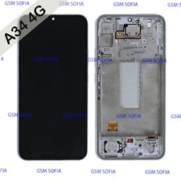 Pantalla Completa Original con marco para Samsung Galaxy A34 5G / A346 - Plata