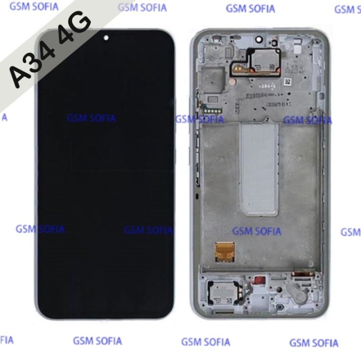 Pantalla Completa Original con marco para Samsung Galaxy A34 5G / A346 - Plata