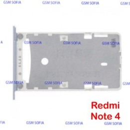 Bandeja Sim+Sd Para Redmi Note 4x / Redmi note 4 - Plata