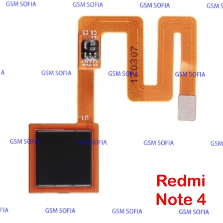 Flex Lector De Huella Para Redmi Note 4 - Negro