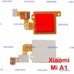 Flex Con Lector De Huella Para Xiaomi Mi A1 - Rojo