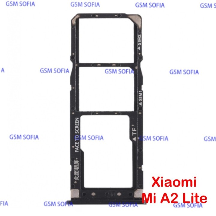 Bandeja SIM + SIM/SD Para Xiaomi Mi A2 Lite / Redmi 6 PRO - Negro