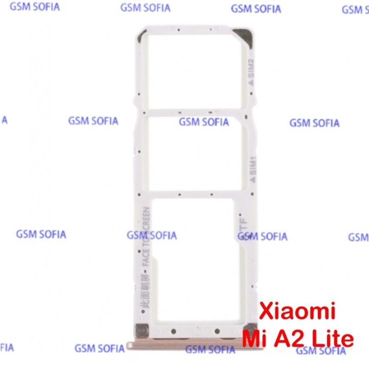 Bandeja SIM + SIM/SD Para Xiaomi Mi A2 Lite / Redmi 6 PRO - Oro