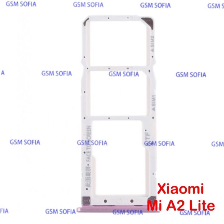 Bandeja SIM + SIM/SD Para Xiaomi Mi A2 Lite / Redmi 6 PRO - Rosa