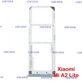 Bandeja SIM + SIM/SD Para Xiaomi Mi A2 Lite / Redmi 6 PRO - azul