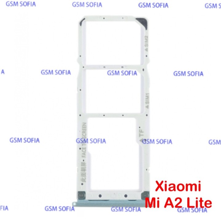 Bandeja SIM + SIM/SD Para Xiaomi Mi A2 Lite / Redmi 6 PRO - azul