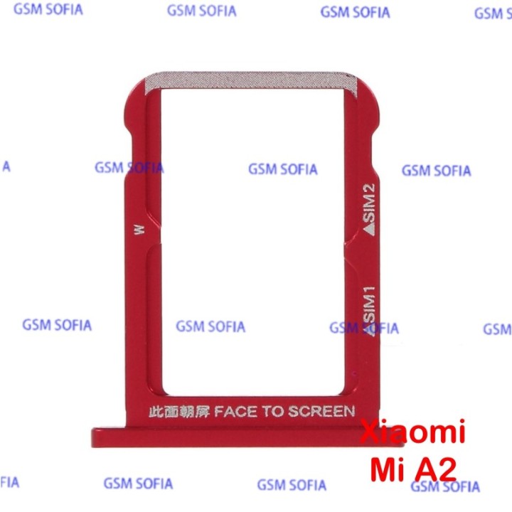 Bandeja SIM Para XIAOMI MI A2 / MI 6X - Rojo