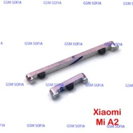 Botón / Pulsador lateral Power + Volumen Para Xiaomi Mi A2 / Mi 6x - Rosa