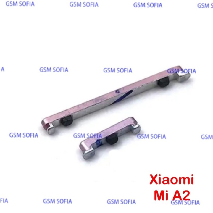 Botón / Pulsador lateral Power + Volumen Para Xiaomi Mi A2 / Mi 6x - Rosa