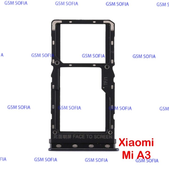 Bandeja Sim + Micro SD Para Xiaomi Mi A3 - Negro