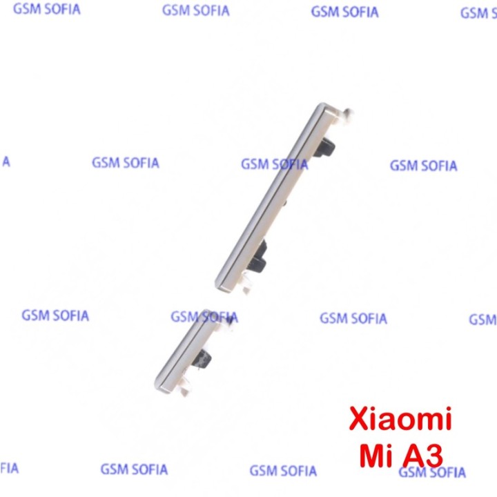 set de botones laterales para Xiaomi mi a3 - plata