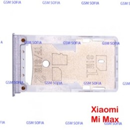 Bandeja SIM + SIM/SD Para Xiaomi Mi Max - Plata