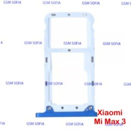 Bandeja SIM + SIM/SD Para Xiaomi Mi Max 3 - Azul