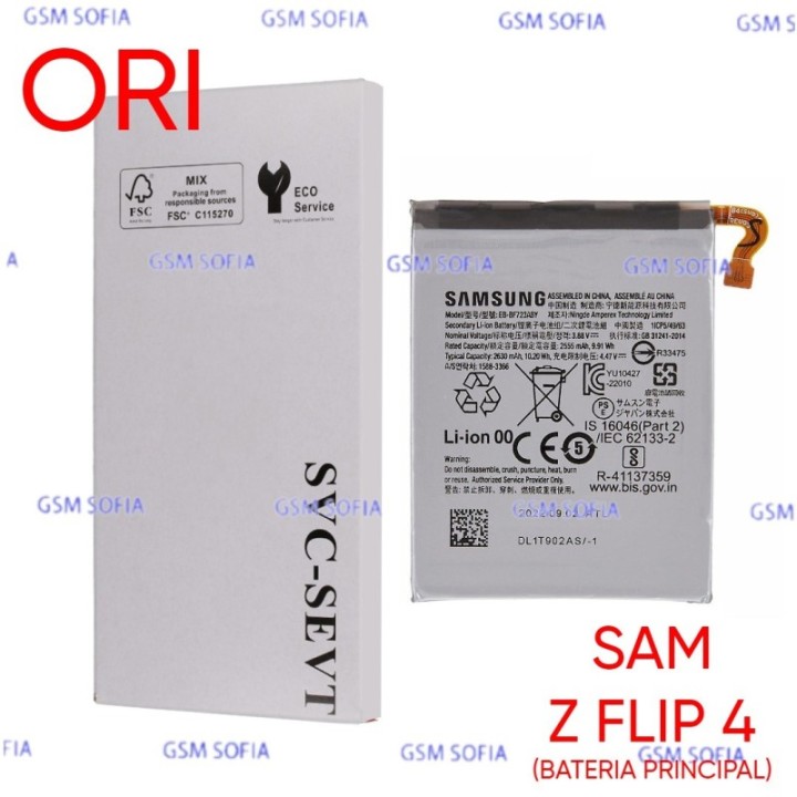 Bateria Interna Principal EB-BF723ABY Ori Para Samsung Galaxy Z Flip 4 5G / F723
