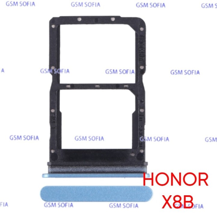 Bandeja sim + micro SD Para Huawei Honor X8B - Azul