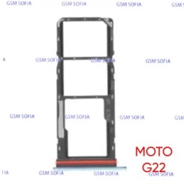Bandeja sim Para Moto G22 - Azul