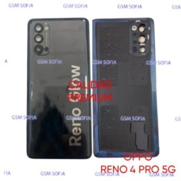Tapa Trasera Con lente Calidad Premium Para Oppo Reno 4 Pro 5G - Negro