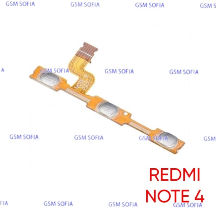 Flex Power De Boton Encendido + Volumen Para Xiaomi Redmi Note 4