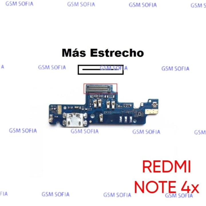 Placa Carga+Microfono Para REDMI NOTE 4X Version 4G 64GB Estrecho