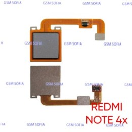 Flex Huella Para Redmi Note 4x - Gris Plata