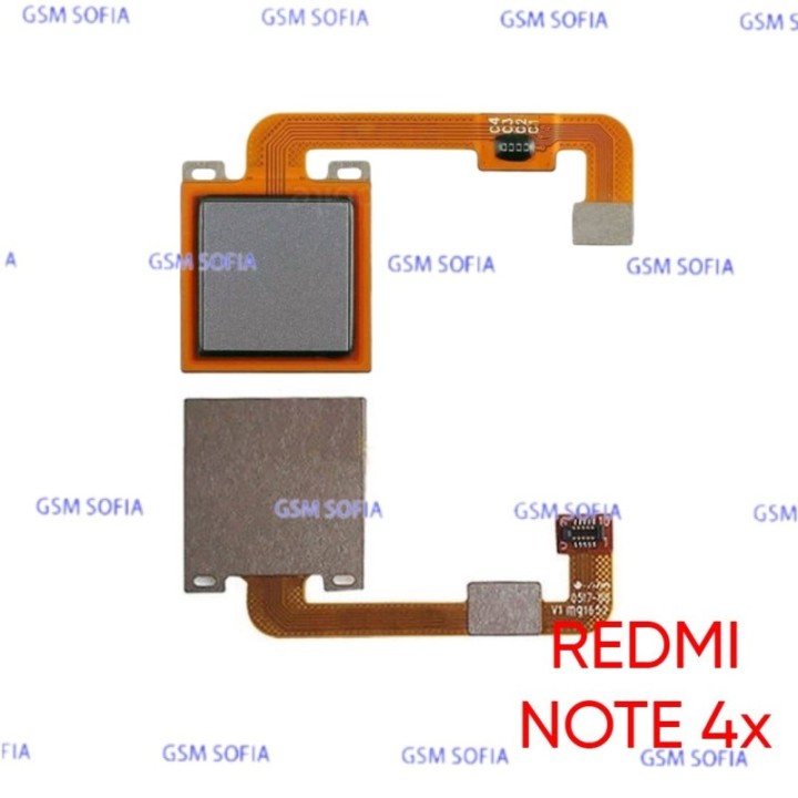 Flex Huella Para Redmi Note 4x - Gris Plata