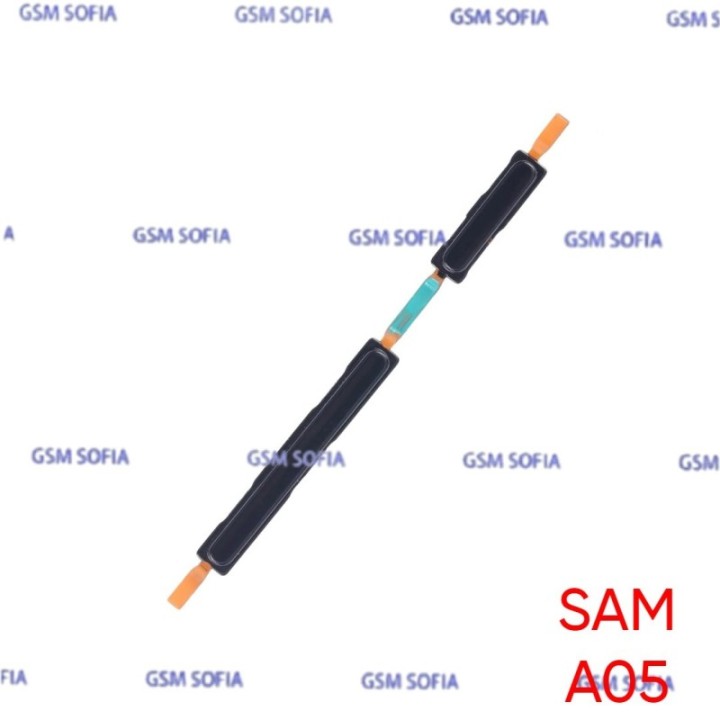 Boton / Pulsador lateral  Power + Volumen Para Samsung Galaxy A05 / A055 - Negro