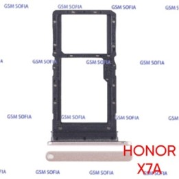 Bandeja sim + Micro SD Para Huawei Honor X7a - Rosa