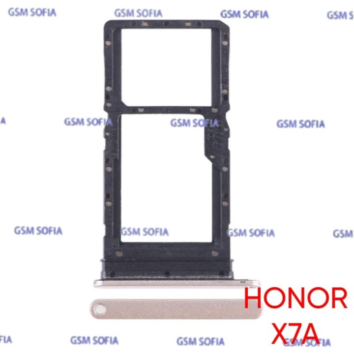 Bandeja sim + Micro SD Para Huawei Honor X7a - Rosa