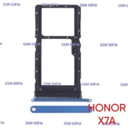 Bandeja sim + Micro SD Para Huawei Honor X7a - Azul