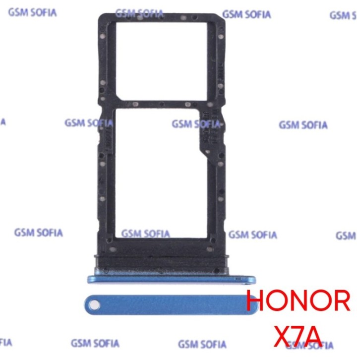 Bandeja sim + Micro SD Para Huawei Honor X7a - Azul