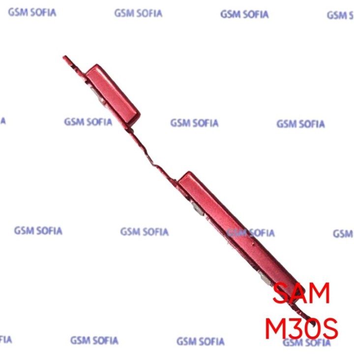 Boton / Pulsador Lateral Power + Volumen Para Samsung Galaxy M30s / M307 - Rojo