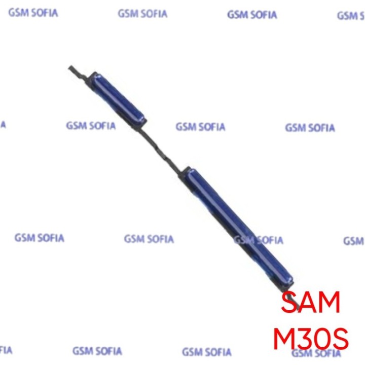 Boton / Pulsador Lateral Power + Volumen Para Samsung Galaxy M30s / M307 - Azul